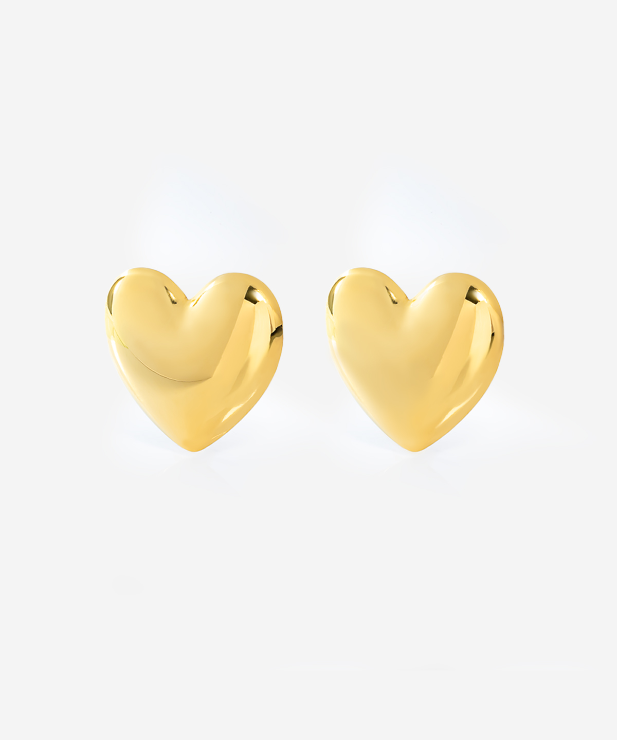 Oversized Hearts earrings gold