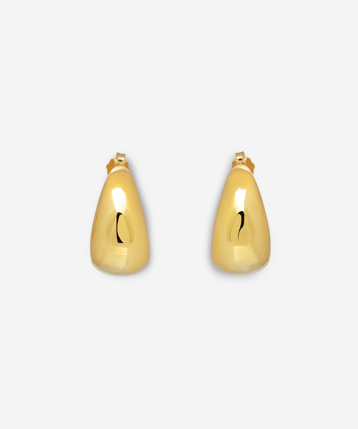 Chunky teardrops earrings golden