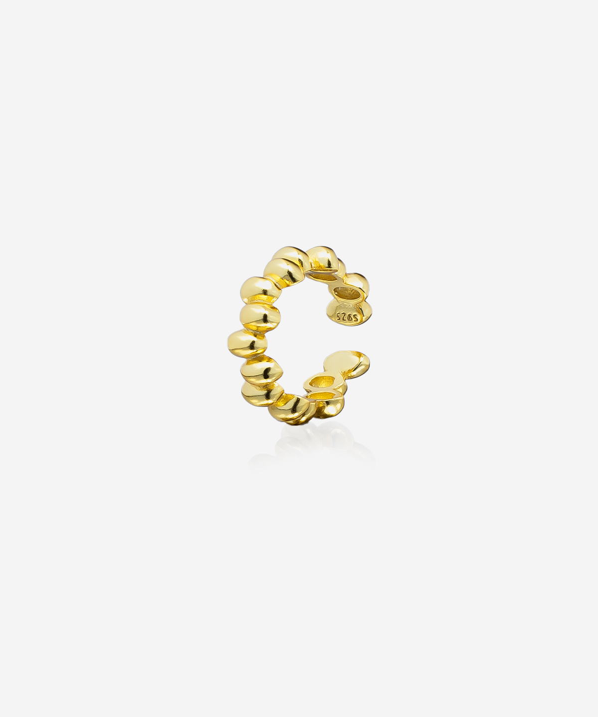 Puffy bubble gold-plated cuff