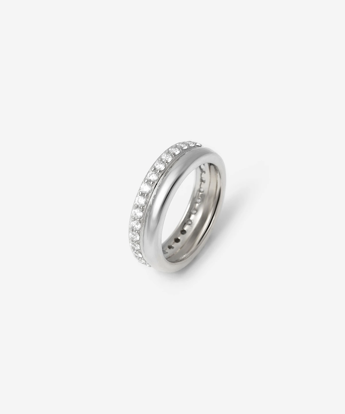 Round ring pierścień srebrny
