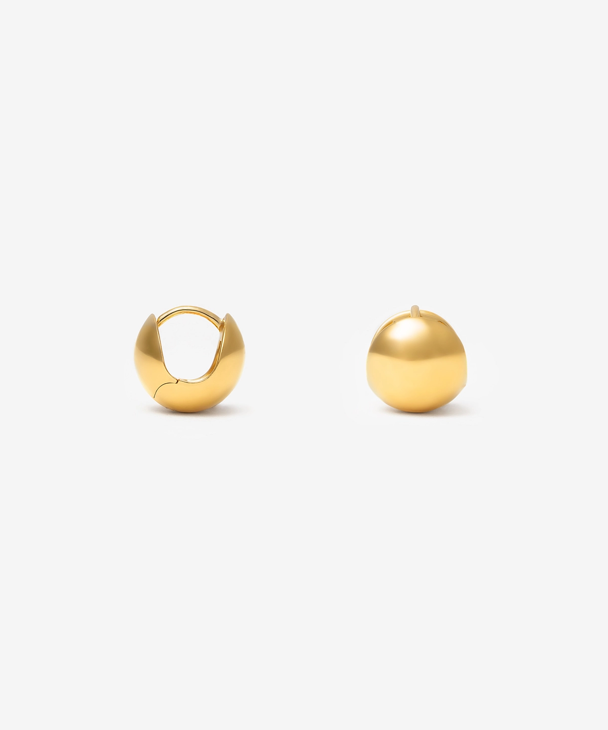 Bold oval earrings gold-plated